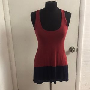 Autumn Cashmere red and blue tank dress